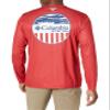 Columbia Men's Terminal Tackle PFG Patriot Long Sleeve, Red Spark/Bass, Small view 2