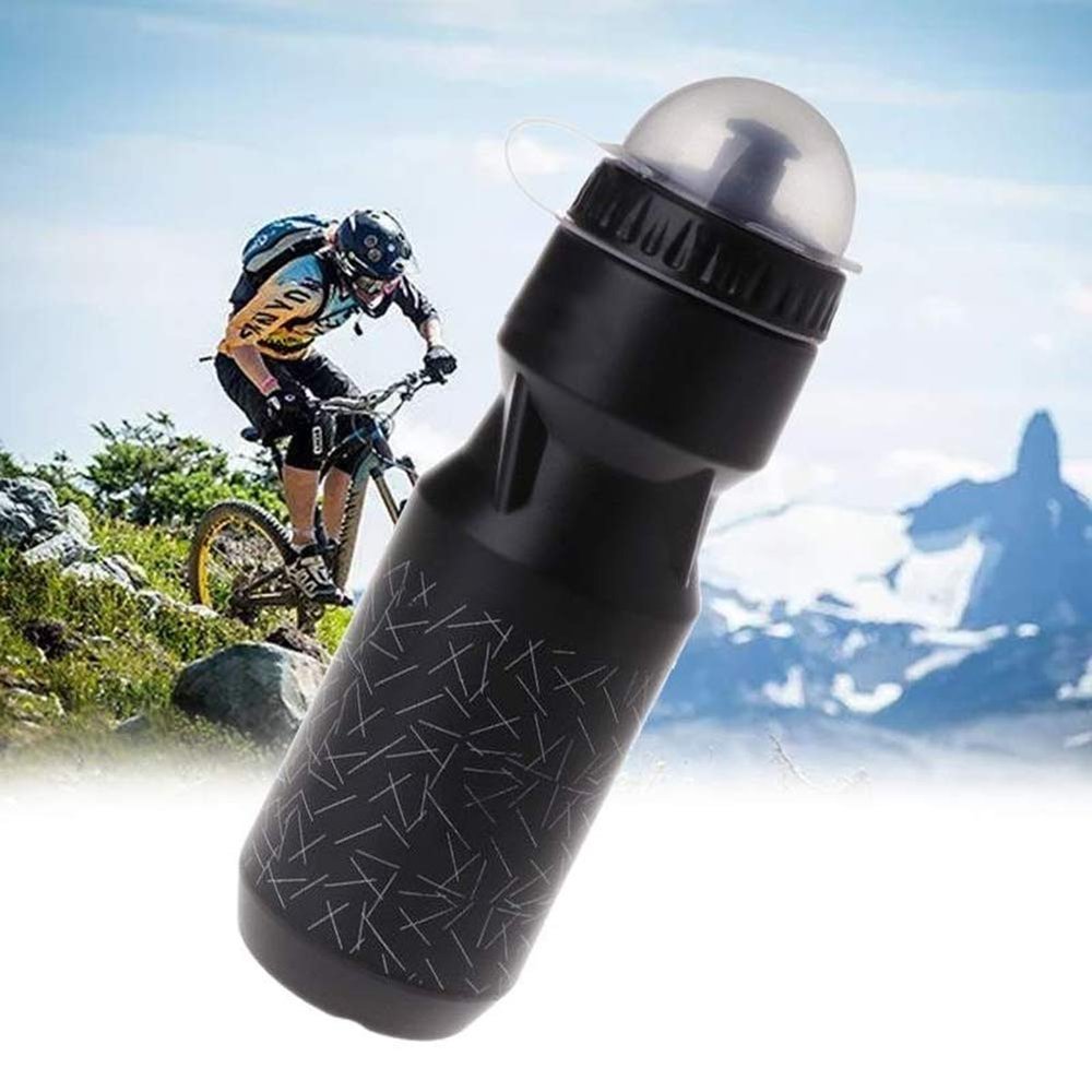 RisoAmarolj Cycling Water Bottle,750ML Gym Fitness Travel Sport Hiking Cycling Leakproof Water Drink Bottle - Black