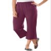 Woman Within Plus Size 7-Day Knit Capri - 5X, Deep Claret view 1