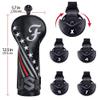 BIG TEETH Golf Head Covers Driver Hybrid Fairway USA Stripe and Star Golf Accessories (Fairway Cover) view 3