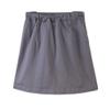 Bienzoe Girls School Uniform Skirt: Kids Cotton Stretch Elastic Waist Pleated Skort 2XL Grey view 4