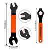 QKURT Bike Pedal Wrench+Bike Crank Extractor + Bike Bottom Bracket Remover + Spanner Wrench, 4 PCS Professional Bicycle Pedal and Crank Arm Removal Tool view 3