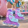 LOCAVUN Adjustable Light up Inline Skates for Kids, Hard Shell Fitness Skates for Girls and Boys (Purple, Small - (US 9C-12C)) view 4