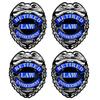 Retired Law Enforcement Badge Hard Hat Stickers 4 Pack view 1