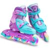 LOCAVUN Adjustable Light up Inline Skates for Kids, Better Protection Hard Shell Fitness Skates for Girls and Boys (Purple, Medium - (US 13C-3Y)) view 1