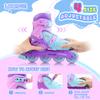 LOCAVUN Adjustable Light up Inline Skates for Kids, Better Protection Hard Shell Fitness Skates for Girls and Boys (Purple, Medium - (US 13C-3Y)) view 3