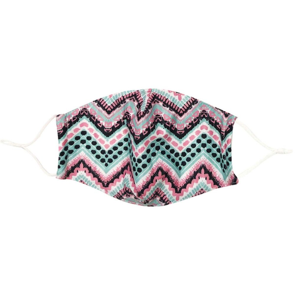 dm Care Cover Adult Protective Mask, Cotton Lined, Filter Pocket, Adjustable Straps (Aztec)