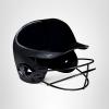 Mizuno MVP Series Solid Batting Helmet with Fastpitch Softball Mask, Small/Medium, Black view 3