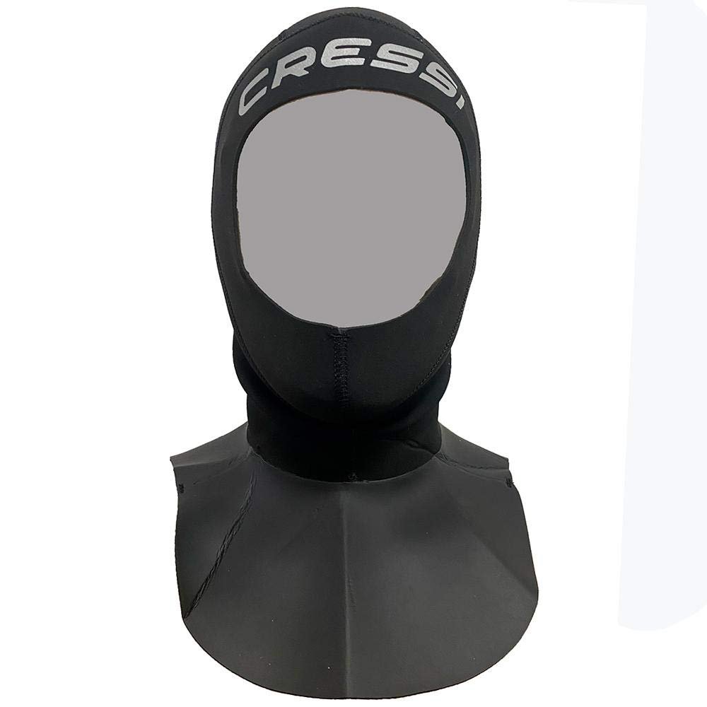 Cressi Solo Hood w/Bib 2 mm, Black, M/L