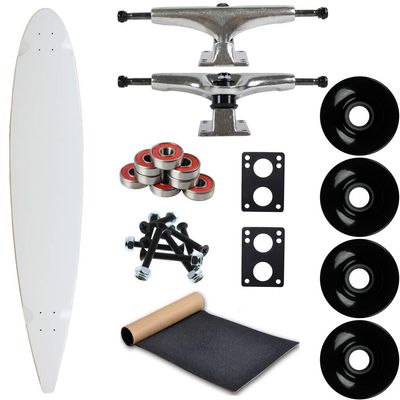 Moose Longboard Complete 9" x 47.75" Pintail White