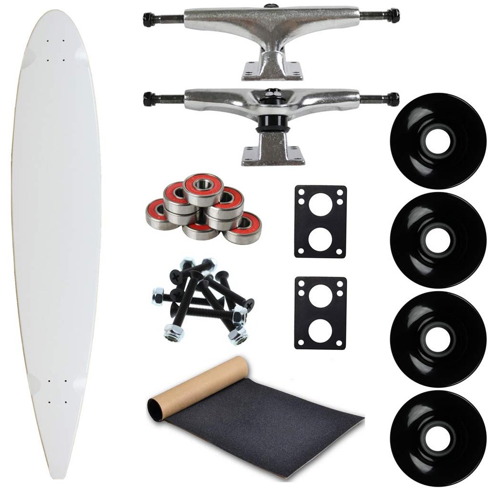 Moose Longboard Complete 9" x 47.75" Pintail White