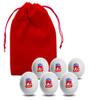 Clip Wipes 6 Republican Golf Balls with Red Tee Pouch (GOP-6PK) view 1