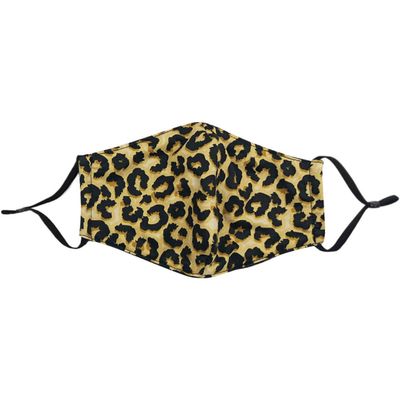 dm Care Cover Adult Protective Mask, Cotton Lined, Filter Pocket, Adjustable Straps (Cheetah)