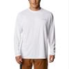 Columbia Men's Tall Size Terminal Tackle PFG Fish Flag LS, White/Collegiate Navy, 3X view 1