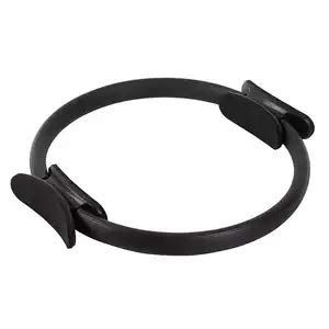 TheBackyard Pilates Ring - Body Toning Workout Accessory with Dual-Sided Padded Handles - Unbreakable Exercise Circle for Men & Women - Posture & Balance, Strong Firm Muscle, Easy to Use (Black)