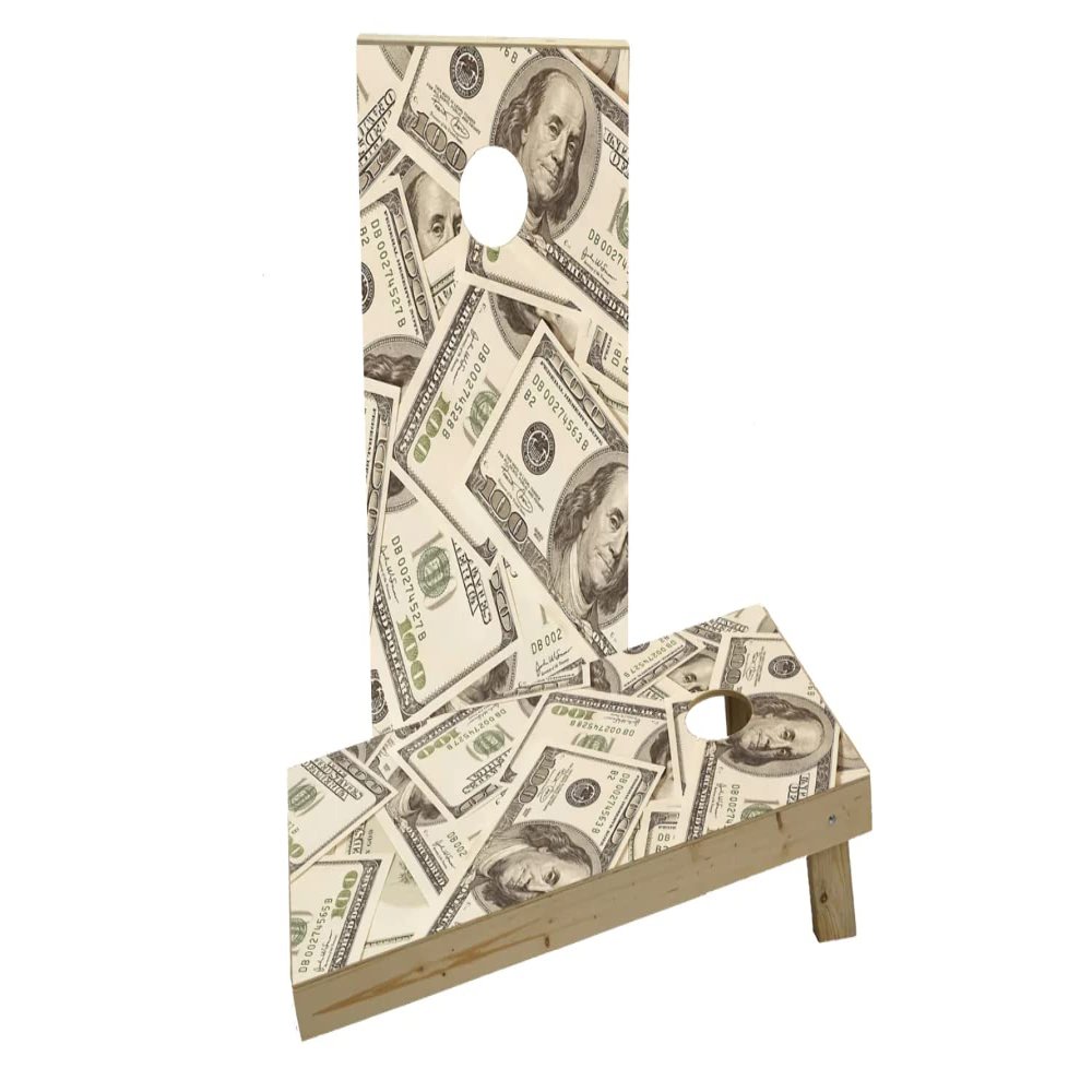 Money Custom Cornhole Board Game Set