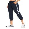 KDi Women's Shorts Jogger Sweatpants Running Trousers Tracksuit Capri Pants (XL, 1# Navy Blue) view 1