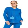 Mini Marilyn 4-Way Stretch 7 Pocket Bomber Scrub Jacket, Royal, XS view 1