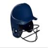 Mizuno MVP Series Solid Batting Helmet with Fastpitch Softball Mask, Large/X-Large, Navy view 1