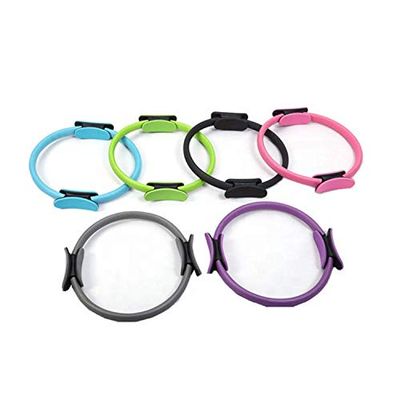 TheBackyard Pilates Ring - Body Toning Workout Accessory with Dual-Sided Padded Handles - Unbreakable Exercise Circle for Men & Women - Posture & Balance, Strong Firm Muscle, Easy to Use (Pink)