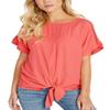 Buffalo Ladies' Tie Front Top (Pink, Small) view 1