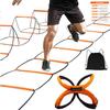 ALPHAWORX Agility Ladder, Agility Training Equipment, Soccer Speed Ladder, Football Footwork Ladder, Workout Ladder for Kid Adult, Foldable Instant Set-up & Tangle-Free & Carry Bag (8 Rung) view 1