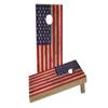 American Flag Wood Slat Custom Cornhole Board Game Set view 1