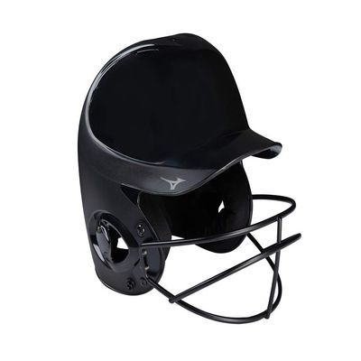 Mizuno MVP Series Solid Batting Helmet with Fastpitch Softball Mask, Large/X-Large, Black