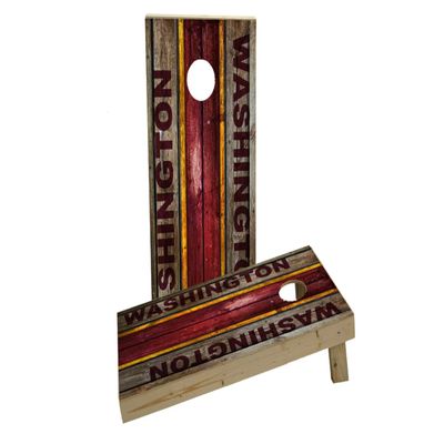 Woodslat Worn Washington Football Custom Cornhole Board Game Set