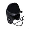 Mizuno MVP Series Solid Youth Batting Helmet with Fastpitch Softball Mask, Youth OSFM, Black view 1