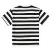 Boys Black and White Striped T-Shirt, Short Sleeve Crewneck Tees Top Shirt Size 8 view 2
