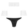 FEESHOW 3Pcs Mens Waiter Lingerie Suit Tuxedo G-String Thong Underwear Roleplay Costumes with Metallic Thong Medium view 3