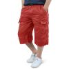 EKLENTSON Capri Pants for Men Lightweigh Workout Gym Sports Active Athletic Outdoor Shorts Cargo Shorts for Men, Magenta, 40 view 2