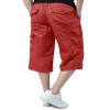 EKLENTSON Capri Pants for Men Lightweigh Workout Gym Sports Active Athletic Outdoor Shorts Cargo Shorts for Men, Magenta, 40 view 4