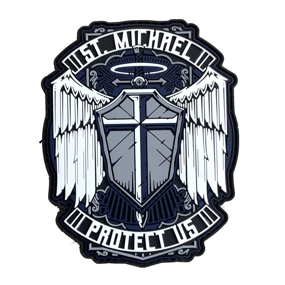 Archangel St Michael Protect Us PVC Patch (TBL)