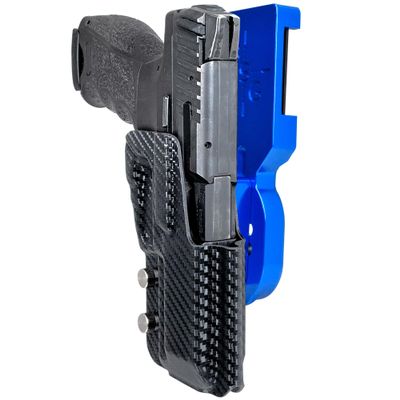Pro Heavy Duty Competition Holster fits Heckler & Koch VP9 4.09in (Right-Hand Draw, Blue/Carbon Fiber)