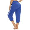 KaiDi Capri Sweatpants for Women Casual Camo Cropped Joggers with Pockets Yoga Running Active Capris (Royal Blue,XL) view 3