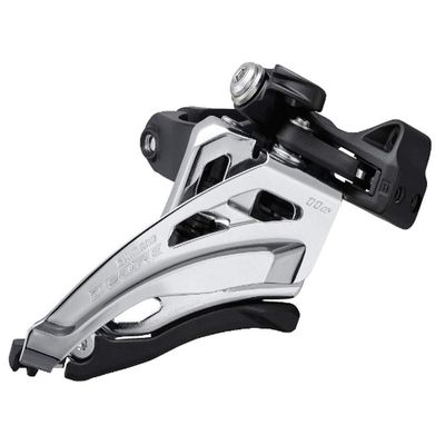Shimano Deore FD-M5100-M Front Derailleur - 11-Speed, Double, Mid Clamp, Front Pull, Clamp Band, Black/Silver