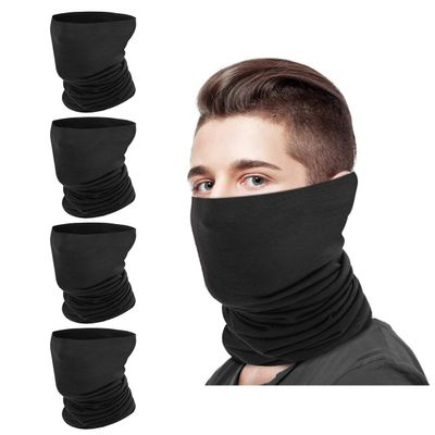 MoKo Neck Gaiter Face Mask Women Men 4 Pack, Bandana Headband Scarf Neck Gaiter, UV/Dust Protection Reusable Washable Stretchy Breathable Balaclava for Outdoor Cycling Motorbike