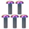 5PCS/ Pack M5x12 Water Bottle Cage Bolts M5x10 Disc Brake Screws Alloy Screws Set(M512 Colorful)