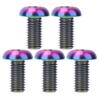 5PCS/ Pack M5x12 Water Bottle Cage Bolts M5x10 Disc Brake Screws Alloy Screws Set(M510 Colorful)