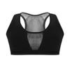 Agoky Kids Girls Sports Bra Fitness Yoga Dance Tank Top Mesh Splice Gymnastic Ballet Workout Running Shirts Black 10 view 3