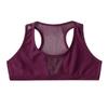 Agoky Kids Girls Sports Bra Fitness Yoga Dance Tank Top Mesh Splice Gymnastic Ballet Workout Running Shirts Burgundy 8 view 1