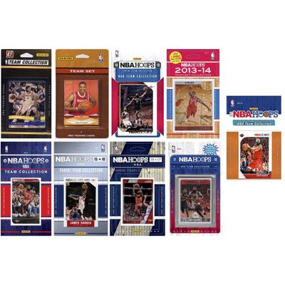 NBA Houston Rockets 9 Different Licensed Trading Card Team Sets