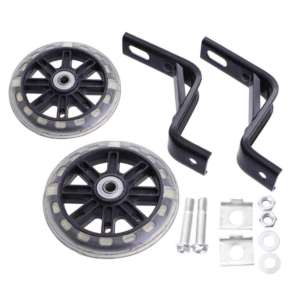 1 Set Bicycle Training Wheels Kids Bike Training Wheels Flashing Auxiliary Wheel Kid Accessories Balance Auxiliary Wheel Mute Training Cycling Wheels with Bracket