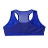 Agoky Kids Girls Sports Bra Fitness Yoga Dance Tank Top Mesh Splice Gymnastic Ballet Workout Running Shirts Blue 10 view 2