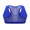 Agoky Kids Girls Sports Bra Fitness Yoga Dance Tank Top Mesh Splice Gymnastic Ballet Workout Running Shirts Blue 10 view 4