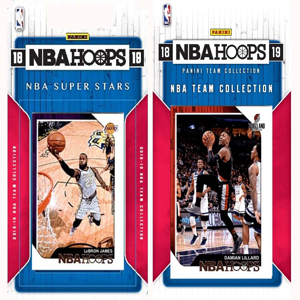 NBA Portland Trail Blazers Licensed 2018-19 Hoops Team Set Plus 2018-19 Hoops All-Star Set