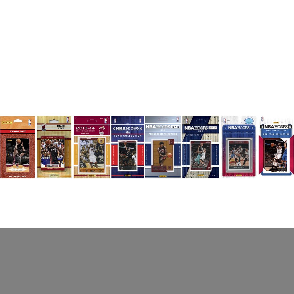 NBA Miami Heat 8 Different Licensed Trading Card Team Sets