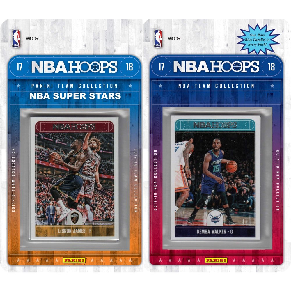 NBA Charlotte Hornets Licensed 2017-18 Hoops Team Set Plus 2017-18 Hoops All-Star Set
